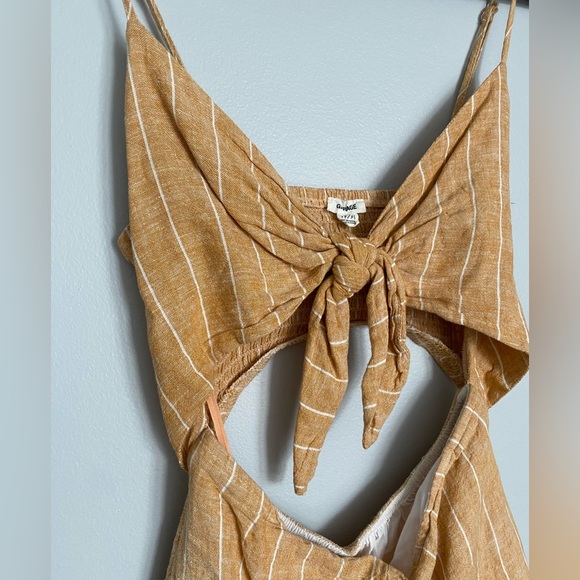 Mustard yellow striped romper - Picture 4 of 4